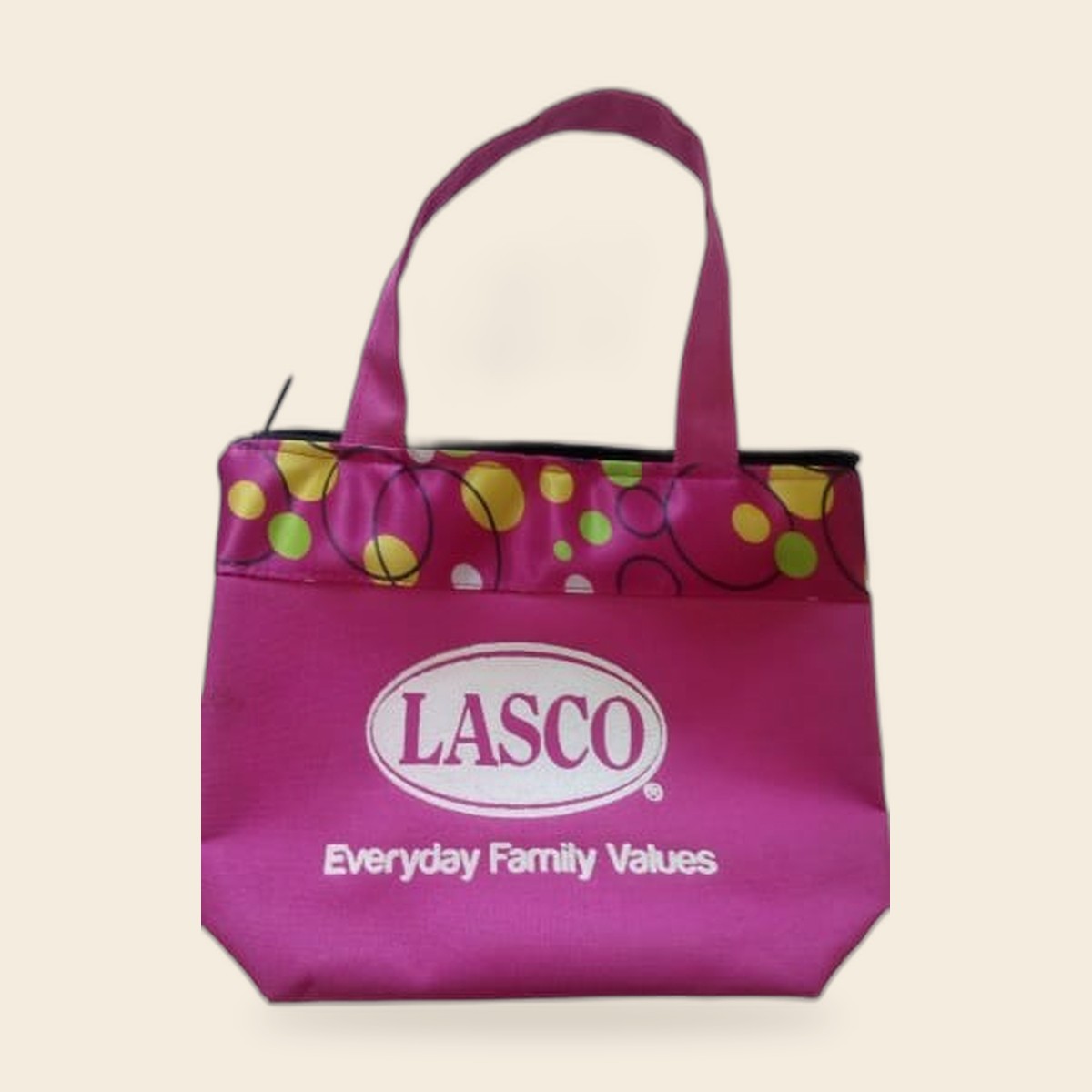 Lasco branded promotional tote with Everyday Family Values branding