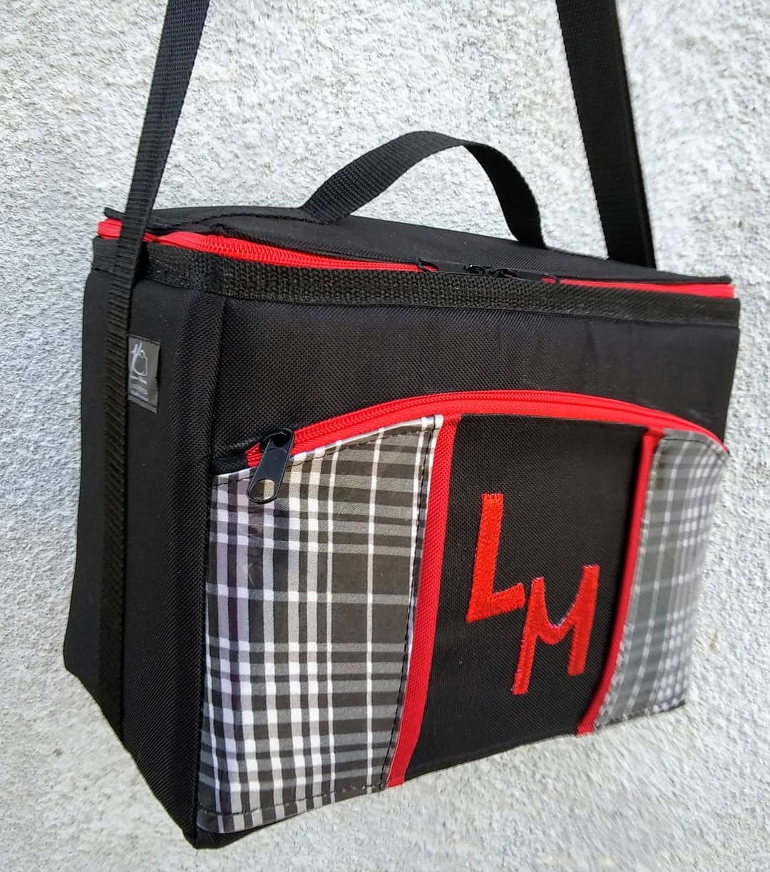Monogram lunch bag with LM initials